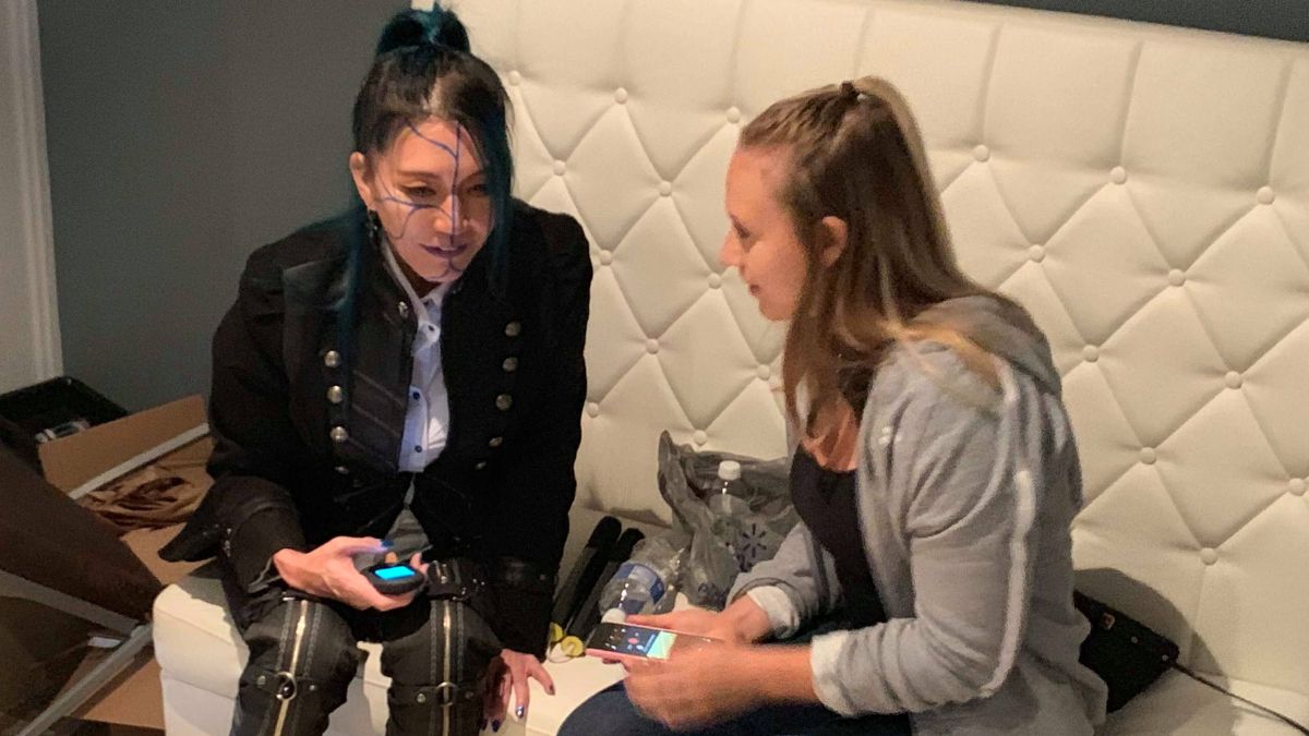Bull Nakano talks with SLAM! Wrestling's Alexandra Robertson. Photo by Pat Laprade