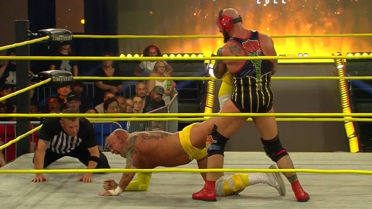 Josh Alexander celebrates the past by getting past Eric Young at Slammiversary