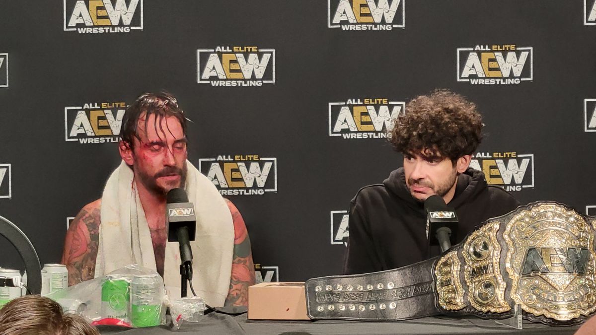 CM Punk and Tony Khan after All Out 2022.