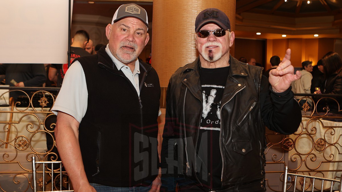 Rick and Scott Steiner at The Big Event fan fest on The Big Event fan fest on Saturday, March 5, 2022, at Terrace on the Park, in Queens, NY. Photo by George Tahinos, https://georgetahinos.smugmug.com