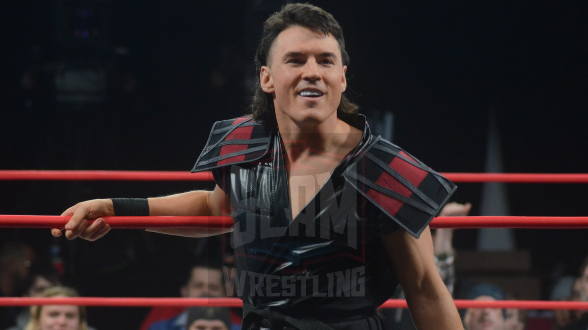 Mike Bailey at Impact Wrestling Sacrifice on Friday, March 24, 2023, at St. Clair College in Windsor, Ontario. Photo by Brad McFarlin.