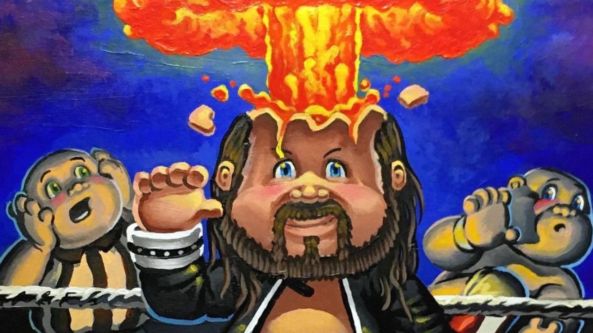 All ‘Echh’ Lite trading cards a pitch perfect wrestling/Garbage Pail Kids parody