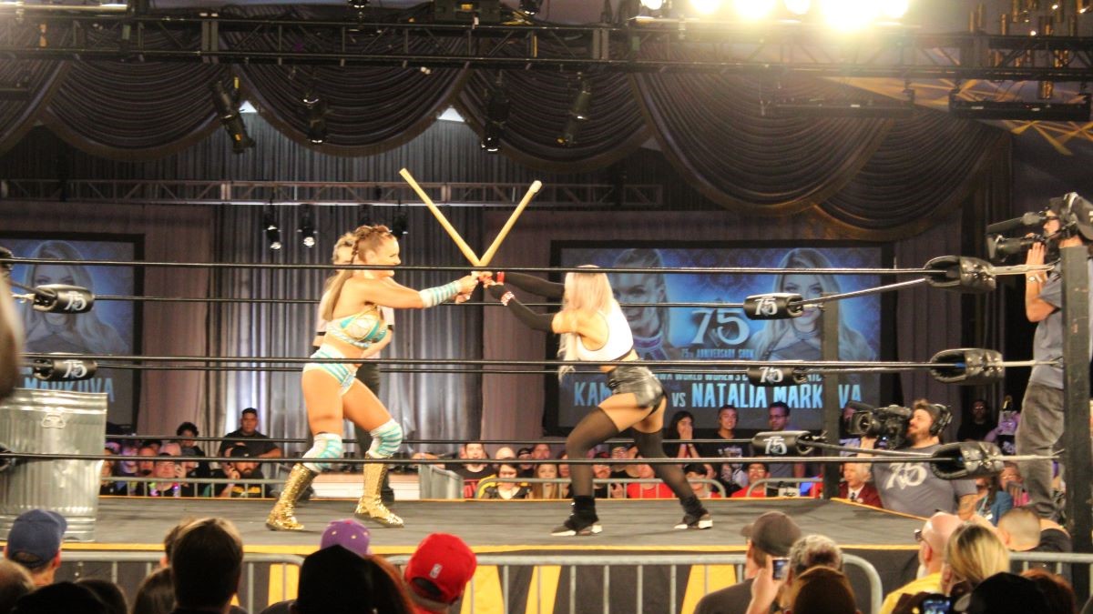 Kamille and Natalia Markova get hardcore on Night One of NWA 75