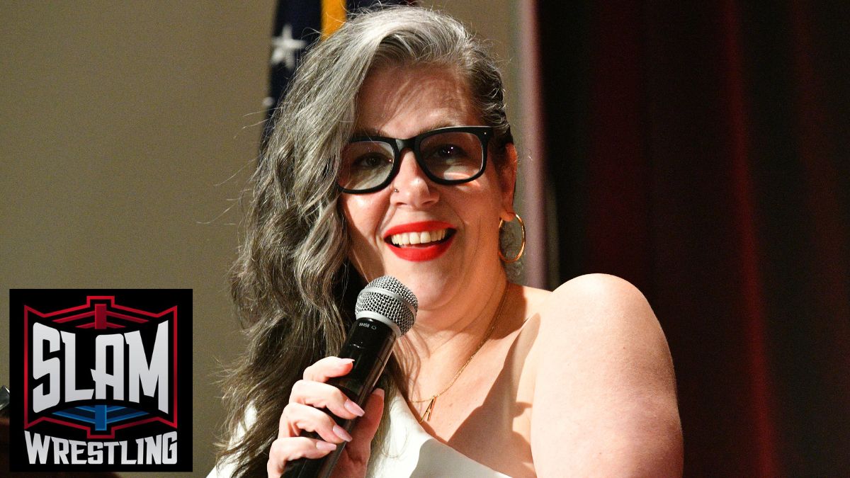 Allison Danger with the Women's Wrestling Award at the Cauliflower Alley Club reunion banquet at the Plaza Hotel & Casino in Las Vegas on Tuesday, August 20 2024. Photo by Scott Romer