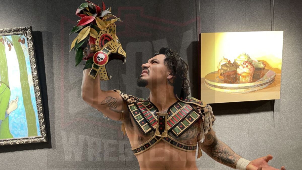 Dante Casanova after his match at Devotion Championship Wrestling in Salt Lake City, UT. Photo by Tommy 