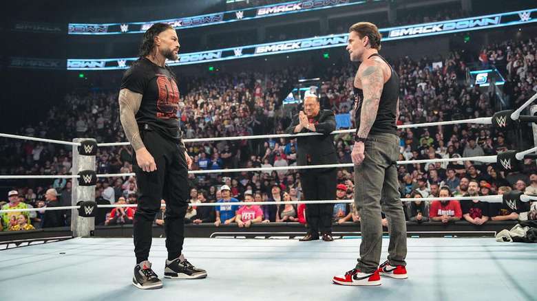 Roman Reigns and CM Punk on Friday, November 22, 2024