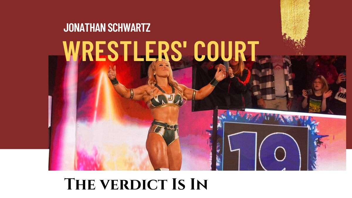 Jordynne Grace at #19 in the Women's Royal Rumble. WWE photo