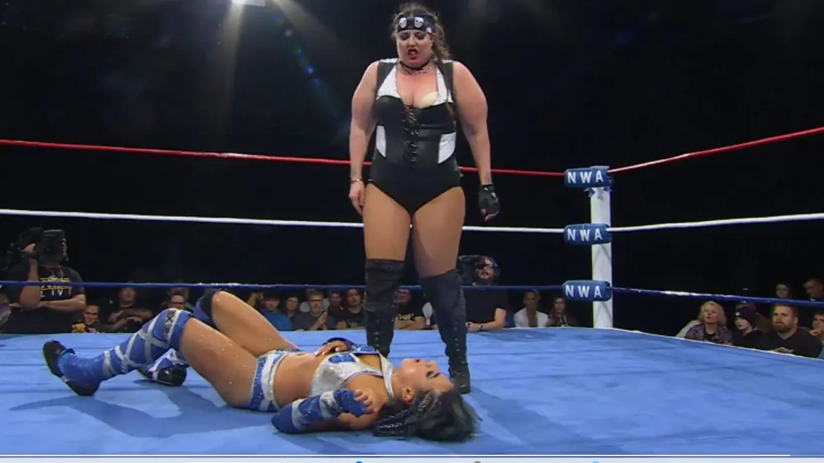 NWA POWERRR:  Big Mama defends her Television title against ‘La Princesa’ Nieves