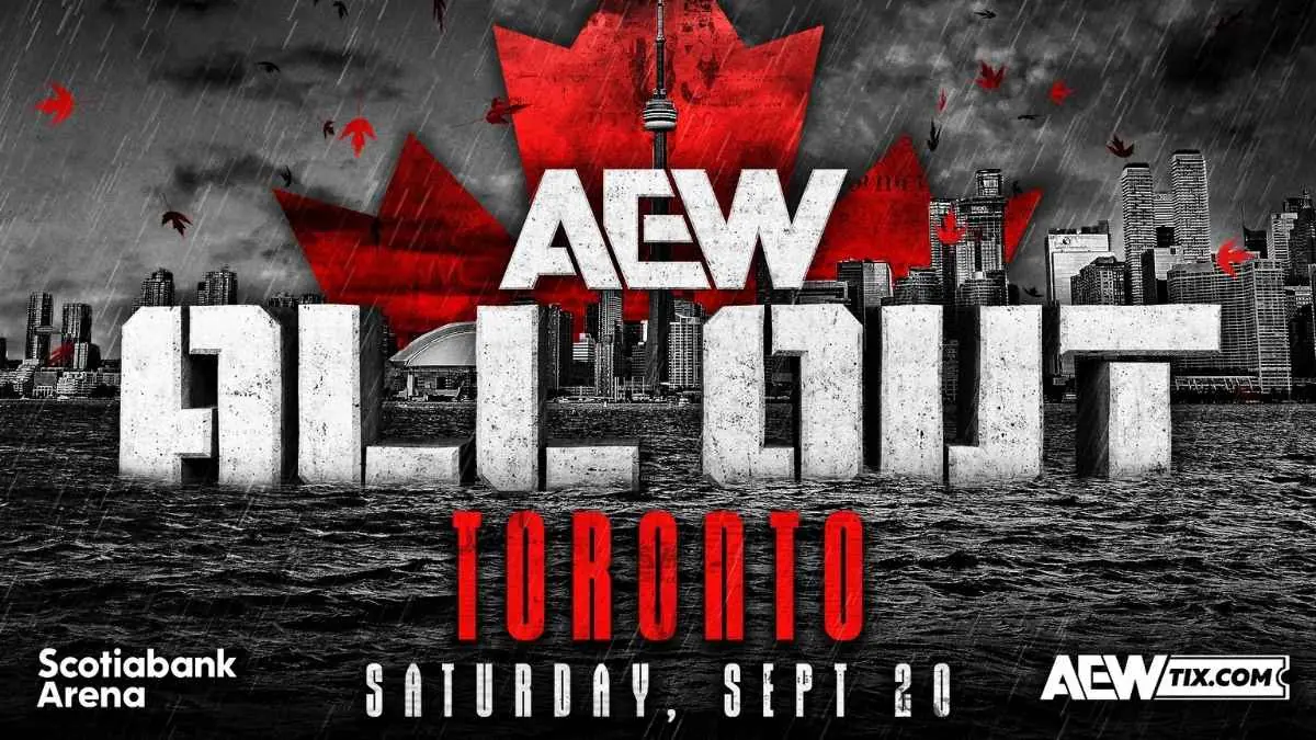 AEW All Out 2025 promo poster. Saturday, September 20th, 2025.