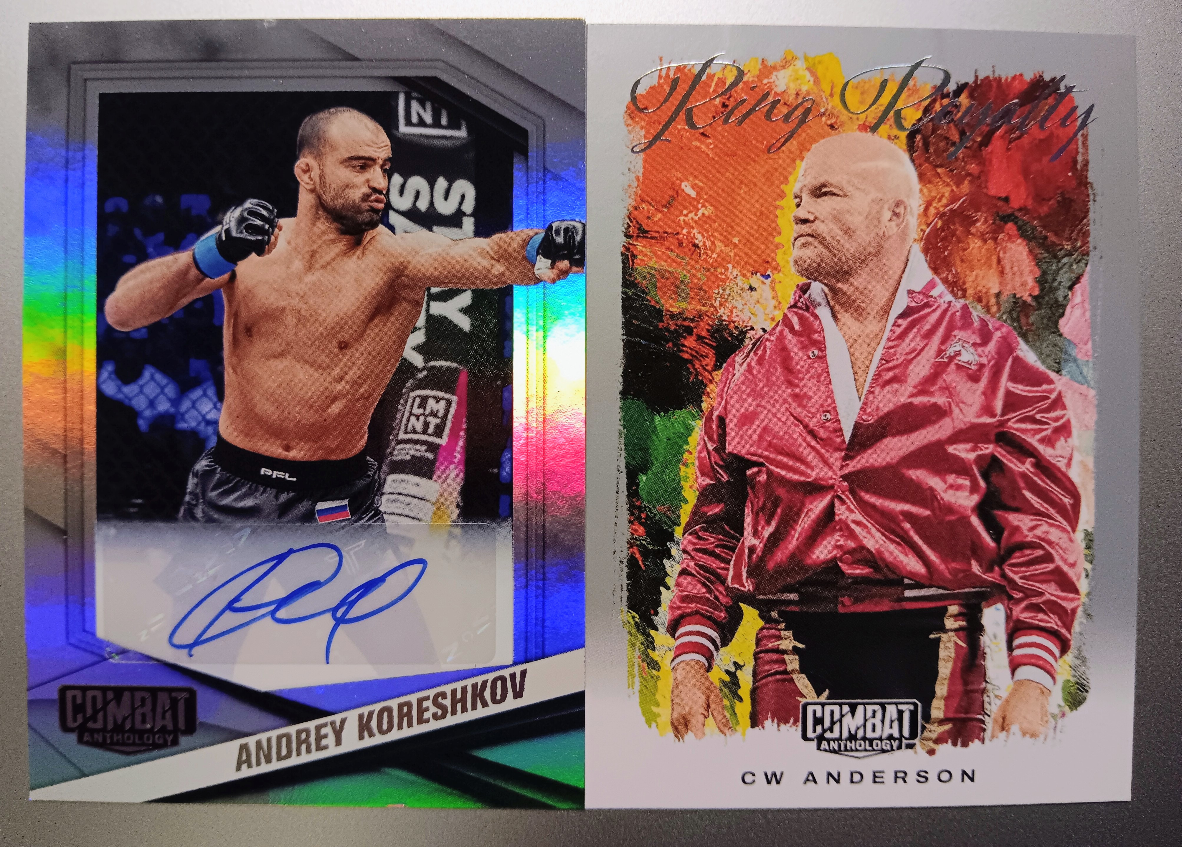Andrey Korehkov and CW Anderson Panini cards