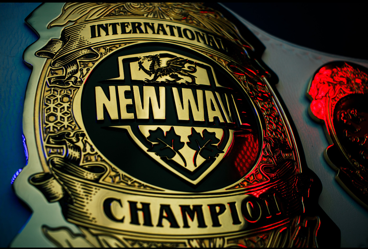 A close-up shot of the New Wave Wrestling Toronto International Championship belt. Photo courtesy of Jody Threat.