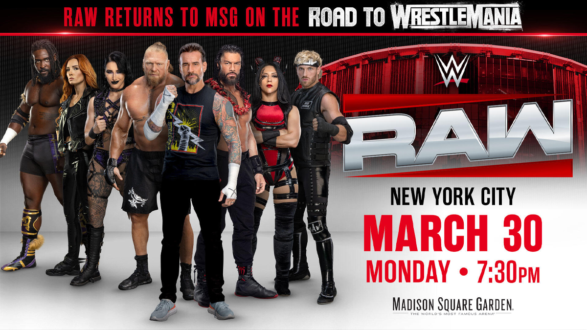 Next Week’s WWE Raw In MSG To Feature Two Major Title Matches