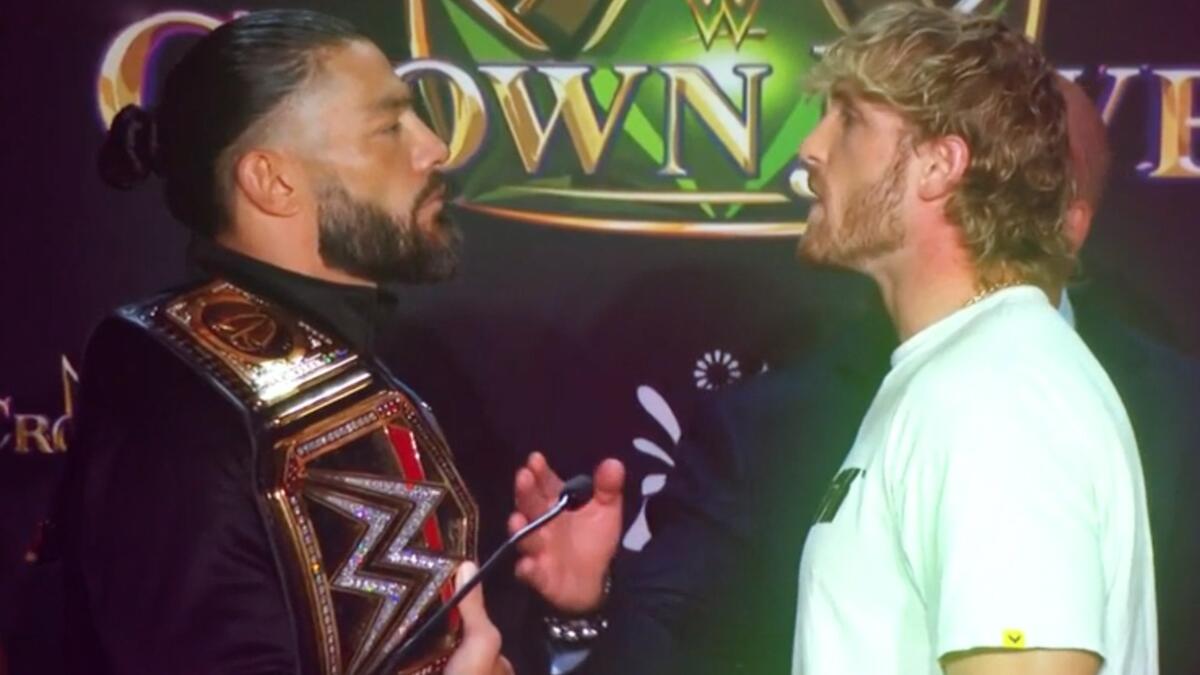 Roman Reigns Finds Logan Paul 